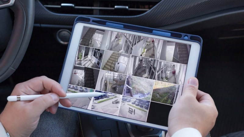 Videoüberwachung mit Tablet, Smartphone